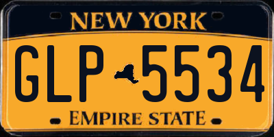 NY license plate GLP5534