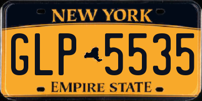 NY license plate GLP5535