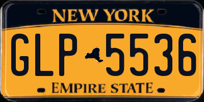 NY license plate GLP5536