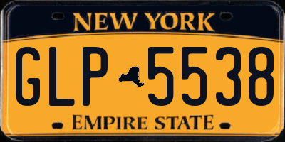 NY license plate GLP5538