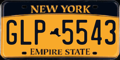 NY license plate GLP5543