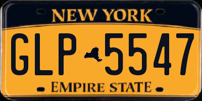 NY license plate GLP5547