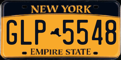 NY license plate GLP5548