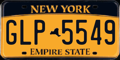 NY license plate GLP5549