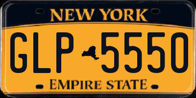 NY license plate GLP5550