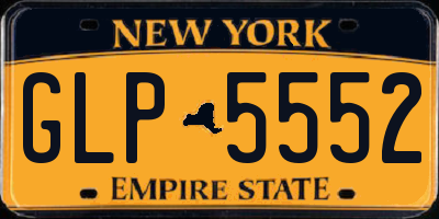 NY license plate GLP5552