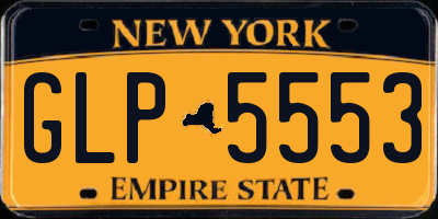 NY license plate GLP5553