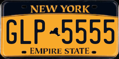 NY license plate GLP5555