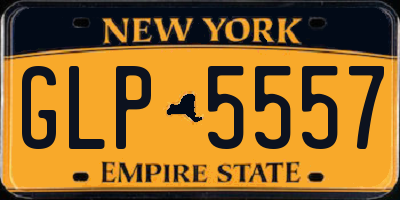 NY license plate GLP5557