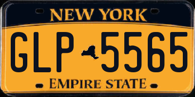 NY license plate GLP5565