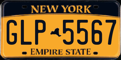 NY license plate GLP5567