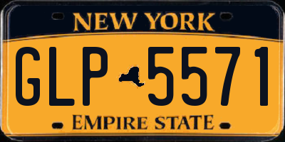 NY license plate GLP5571