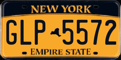 NY license plate GLP5572