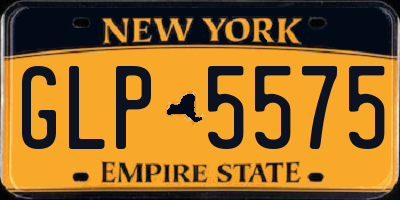 NY license plate GLP5575