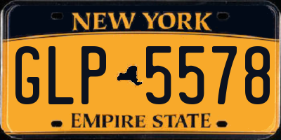 NY license plate GLP5578