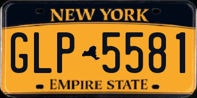 NY license plate GLP5581