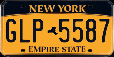 NY license plate GLP5587