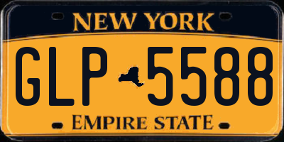 NY license plate GLP5588
