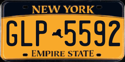 NY license plate GLP5592