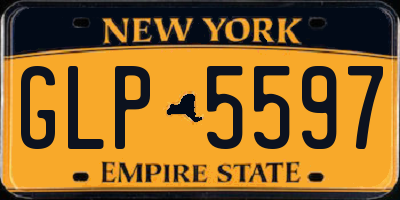 NY license plate GLP5597