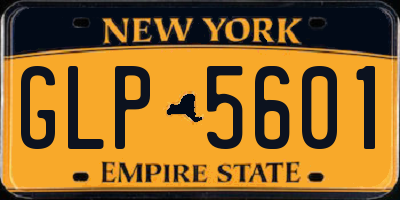 NY license plate GLP5601