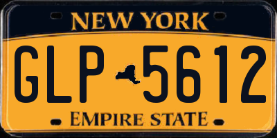 NY license plate GLP5612