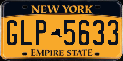 NY license plate GLP5633
