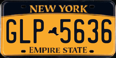 NY license plate GLP5636