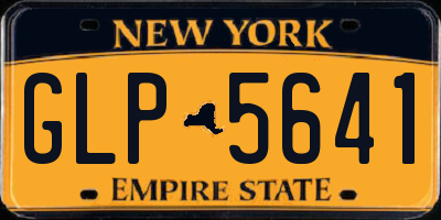 NY license plate GLP5641