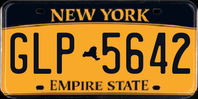 NY license plate GLP5642