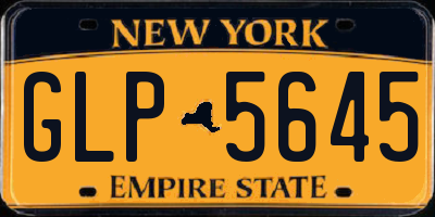 NY license plate GLP5645