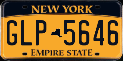 NY license plate GLP5646