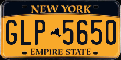 NY license plate GLP5650