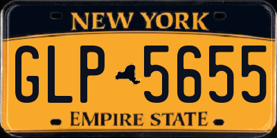 NY license plate GLP5655