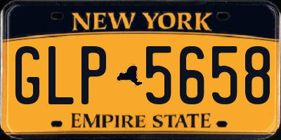 NY license plate GLP5658