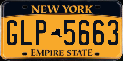 NY license plate GLP5663