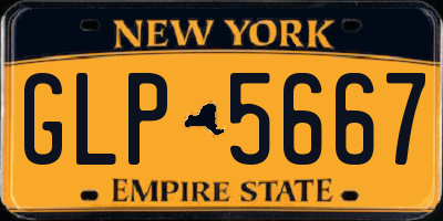 NY license plate GLP5667