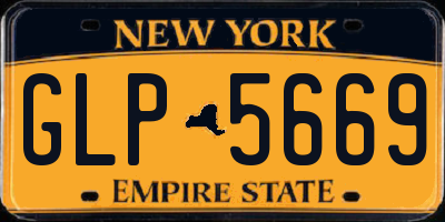 NY license plate GLP5669