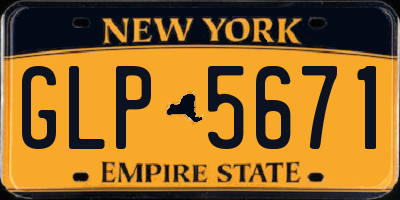 NY license plate GLP5671
