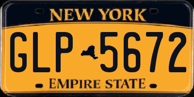 NY license plate GLP5672