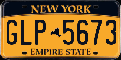 NY license plate GLP5673