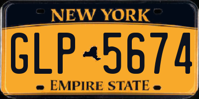 NY license plate GLP5674