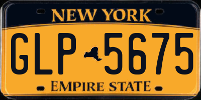 NY license plate GLP5675