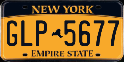 NY license plate GLP5677