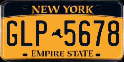 NY license plate GLP5678