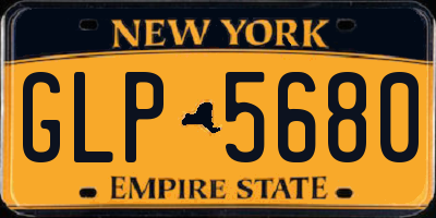 NY license plate GLP5680