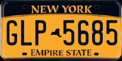 NY license plate GLP5685