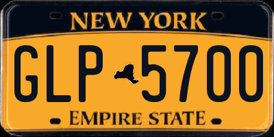 NY license plate GLP5700
