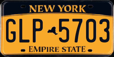 NY license plate GLP5703