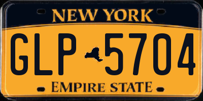 NY license plate GLP5704